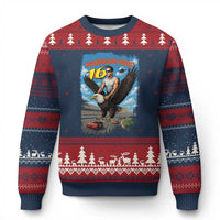 Patriotic Americanana Speed Legend 16 Tribute Ugly Christmas Sweater American Hero Bald Eagle Speedway Memorial - Wonder Print Shop