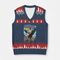 Patriotic Americanana Speed Legend 16 Tribute V-Neck Knit Sweater Vest American Hero Bald Eagle Speedway Memorial - Wonder Print Shop