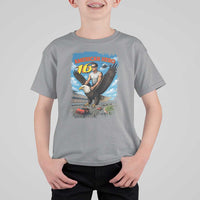 Patriotic Americana Speed Legend 16 Tribute T Shirt For Kid American Hero Bald Eagle Speedway Memorial - Wonder Print Shop