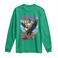Patriotic Americanana Speed Legend 16 Tribute Long Sleeve Shirt American Hero Bald Eagle Speedway Memorial - Wonder Print Shop
