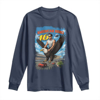 Patriotic Americanana Speed Legend 16 Tribute Long Sleeve Shirt American Hero Bald Eagle Speedway Memorial - Wonder Print Shop