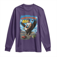 Patriotic Americanana Speed Legend 16 Tribute Long Sleeve Shirt American Hero Bald Eagle Speedway Memorial - Wonder Print Shop