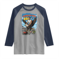 Patriotic Americanana Speed Legend 16 Tribute Raglan Shirt American Hero Bald Eagle Speedway Memorial - Wonder Print Shop