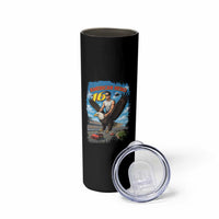 Patriotic Americanana Speed Legend 16 Tribute Skinny Tumbler American Hero Bald Eagle Speedway Memorial - Wonder Print Shop