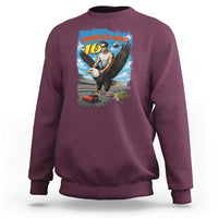 Patriotic Americana Speed Legend 16 Tribute Sweatshirt American Hero Bald Eagle Speedway Memorial - Wonder Print Shop