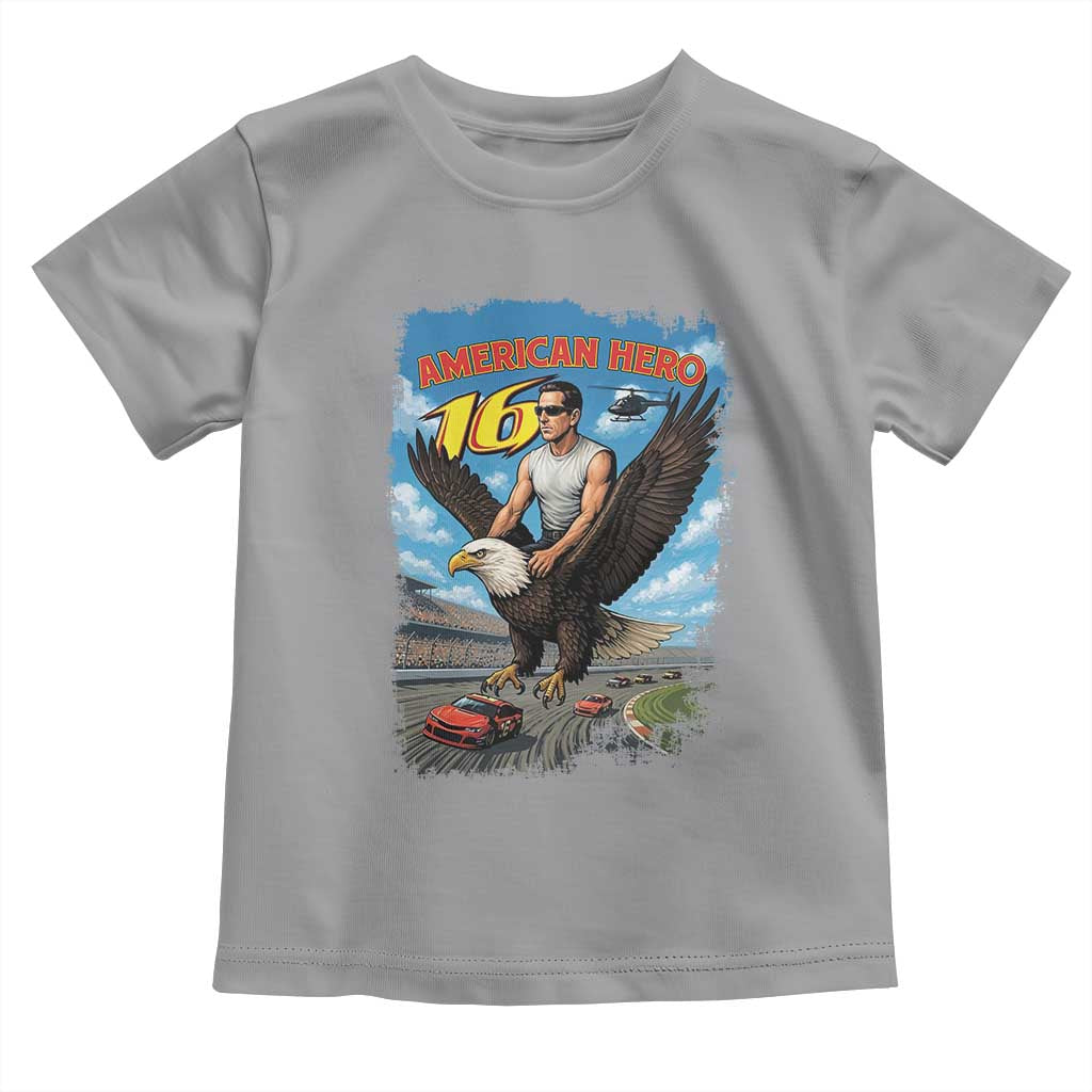 Patriotic Americanana Speed Legend 16 Tribute Toddler T Shirt American Hero Bald Eagle Speedway Memorial - Wonder Print Shop