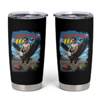 Patriotic Americanana Speed Legend 16 Tribute Tumbler Cup American Hero Bald Eagle Speedway Memorial - Wonder Print Shop
