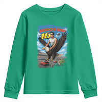 Patriotic Americanana Speed Legend 16 Tribute Youth Sweatshirt American Hero Bald Eagle Speedway Memorial - Wonder Print Shop