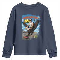 Patriotic Americanana Speed Legend 16 Tribute Youth Sweatshirt American Hero Bald Eagle Speedway Memorial - Wonder Print Shop