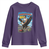 Patriotic Americanana Speed Legend 16 Tribute Youth Sweatshirt American Hero Bald Eagle Speedway Memorial - Wonder Print Shop