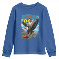Patriotic Americanana Speed Legend 16 Tribute Youth Sweatshirt American Hero Bald Eagle Speedway Memorial - Wonder Print Shop