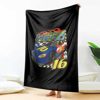 Vintage Americana Speed Legend 16 Tribute Throw Blanket American Hero #16 Stock Car Memorial - Wonder Print Shop