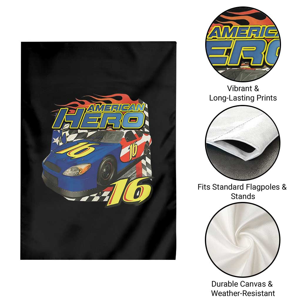 Vintage Americana Speed Legend 16 Tribute Garden Flag American Hero #16 Stock Car Memorial - Wonder Print Shop