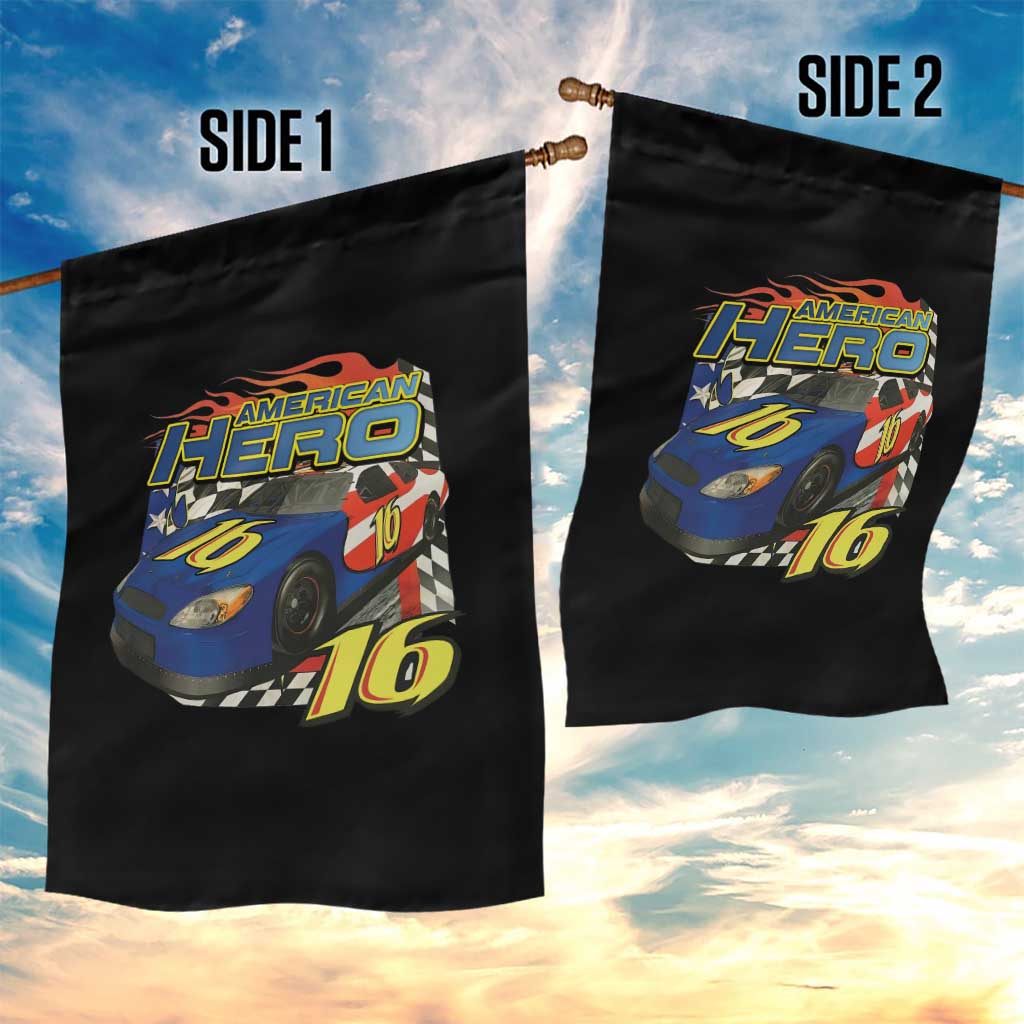 Vintage Americana Speed Legend 16 Tribute Garden Flag American Hero #16 Stock Car Memorial - Wonder Print Shop