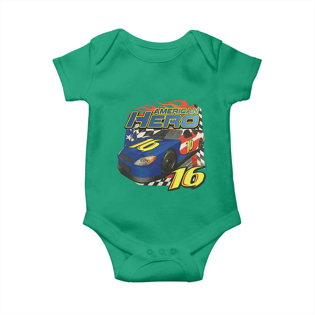 Vintage Americana Speed Legend 16 Tribute Baby Onesie American Hero #16 Stock Car Memorial - Wonder Print Shop