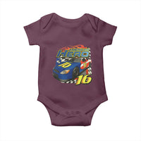 Vintage Americana Speed Legend 16 Tribute Baby Onesie American Hero #16 Stock Car Memorial - Wonder Print Shop