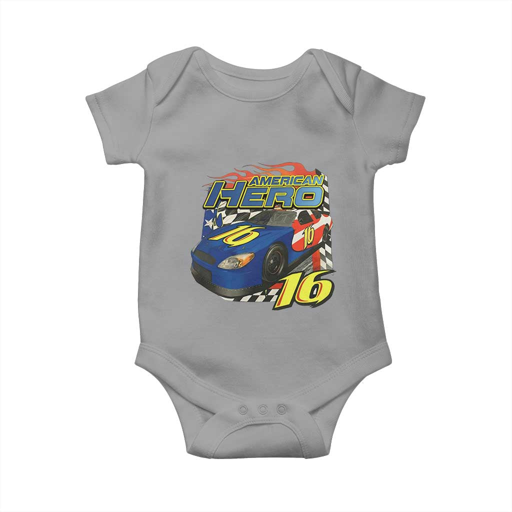 Vintage Americana Speed Legend 16 Tribute Baby Onesie American Hero #16 Stock Car Memorial - Wonder Print Shop