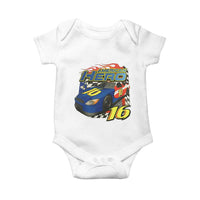 Vintage Americana Speed Legend 16 Tribute Baby Onesie American Hero #16 Stock Car Memorial - Wonder Print Shop