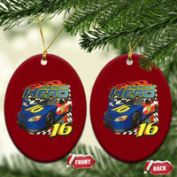 Vintage Americana Speed Legend 16 Tribute Ceramic Ornament American Hero #16 Stock Car Memorial - Wonder Print Shop