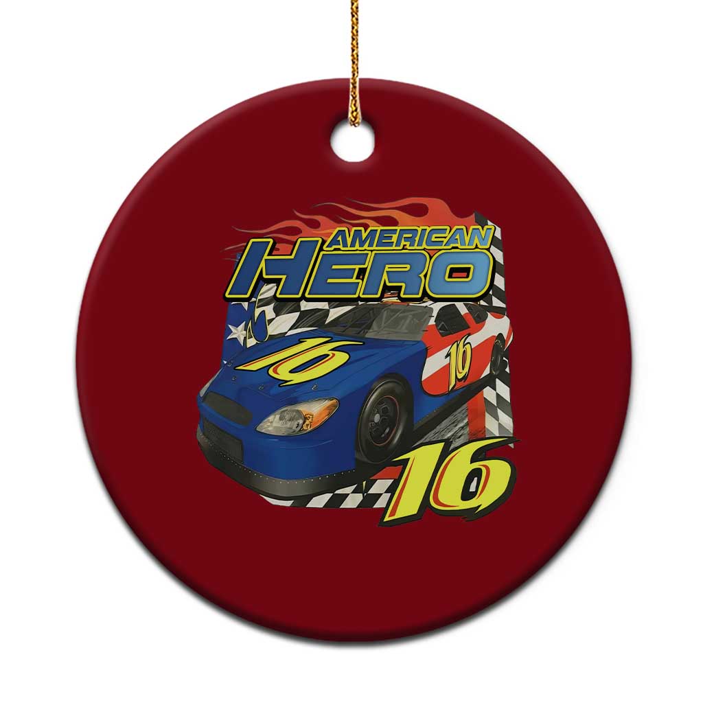 Vintage Americana Speed Legend 16 Tribute Ceramic Ornament American Hero #16 Stock Car Memorial - Wonder Print Shop