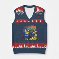 Vintage Americana Speed Legend 16 Tribute V-Neck Knit Sweater Vest American Hero #16 Stock Car Memorial - Wonder Print Shop