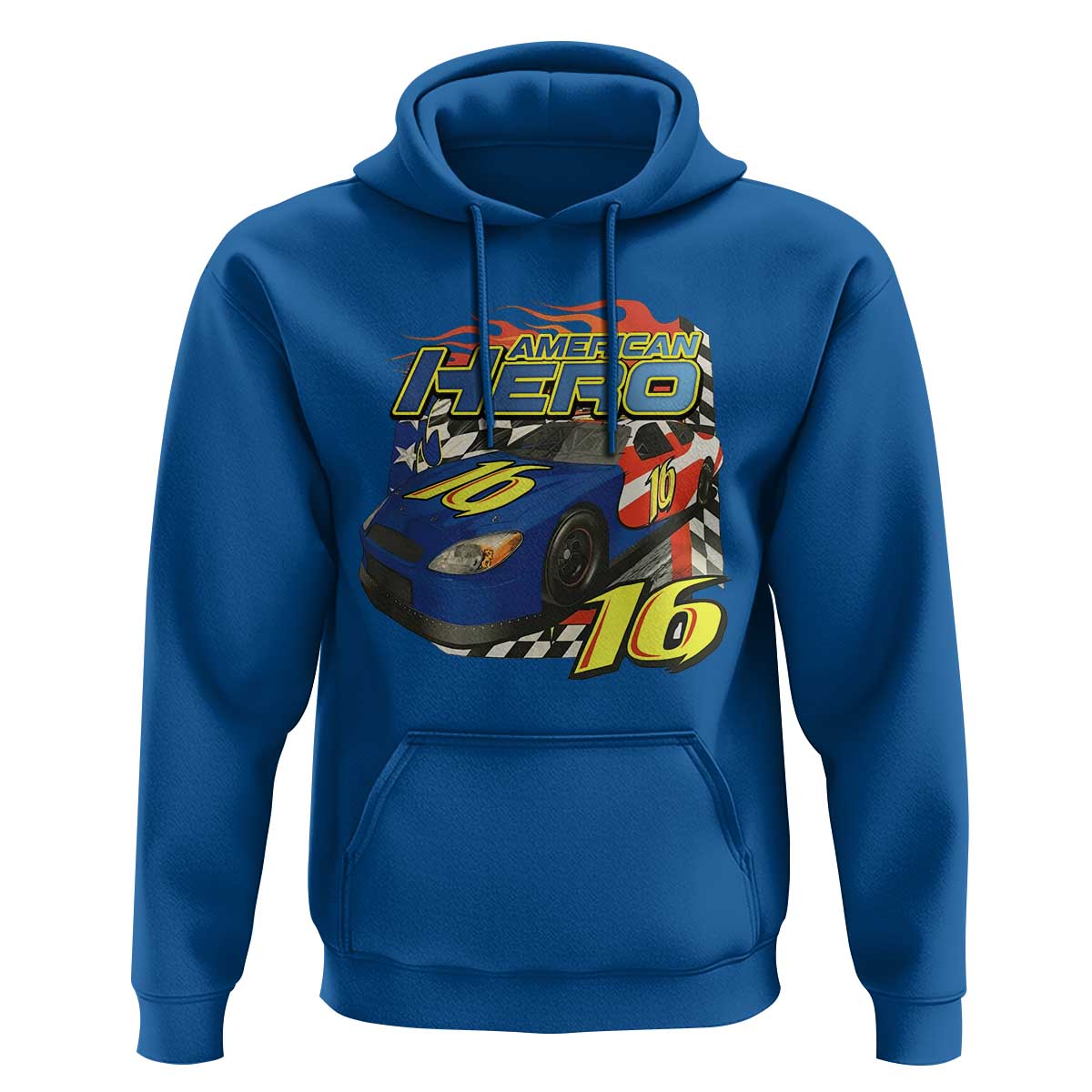 Vintage Americana Speed Legend 16 Tribute Hoodie American Hero #16 Stock Car Memorial - Wonder Print Shop