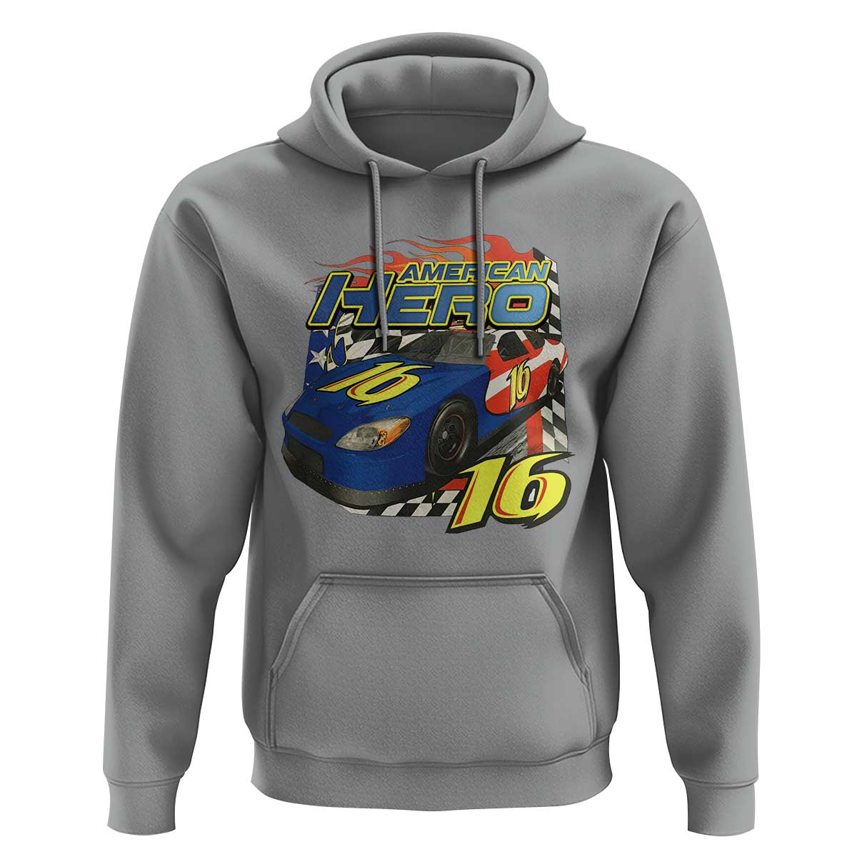 Vintage Americana Speed Legend 16 Tribute Hoodie American Hero #16 Stock Car Memorial - Wonder Print Shop