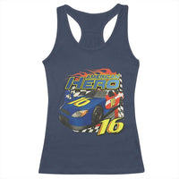 Vintage Americana Speed Legend 16 Tribute Racerback Tank Top American Hero #16 Stock Car Memorial - Wonder Print Shop