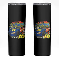 Vintage Americana Speed Legend 16 Tribute Skinny Tumbler American Hero #16 Stock Car Memorial - Wonder Print Shop