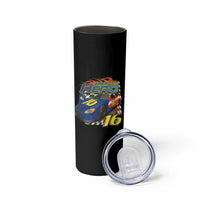 Vintage Americana Speed Legend 16 Tribute Skinny Tumbler American Hero #16 Stock Car Memorial - Wonder Print Shop