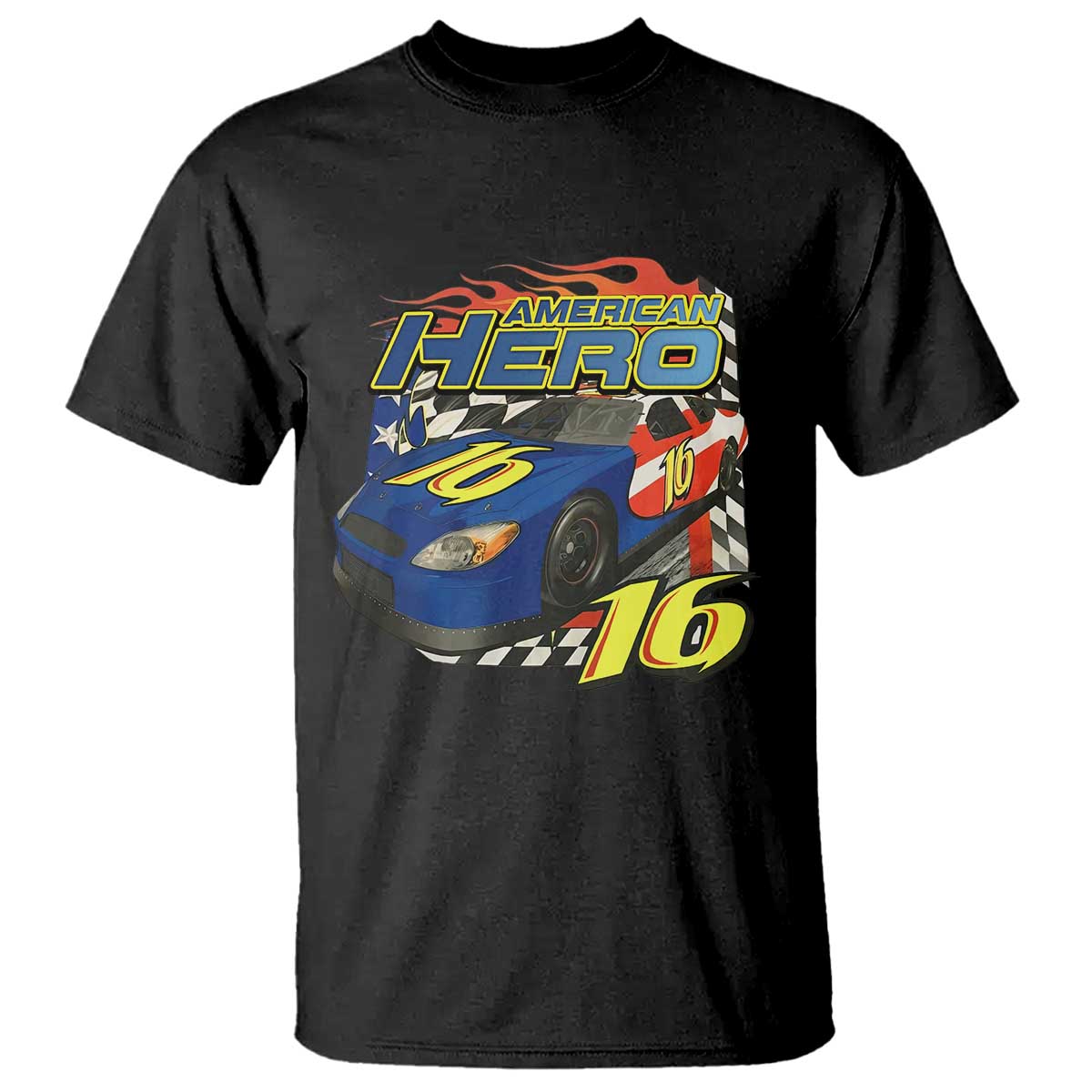 Vintage Americana Speed Legend 16 Tribute T Shirt American Hero #16 Stock Car Memorial - Wonder Print Shop