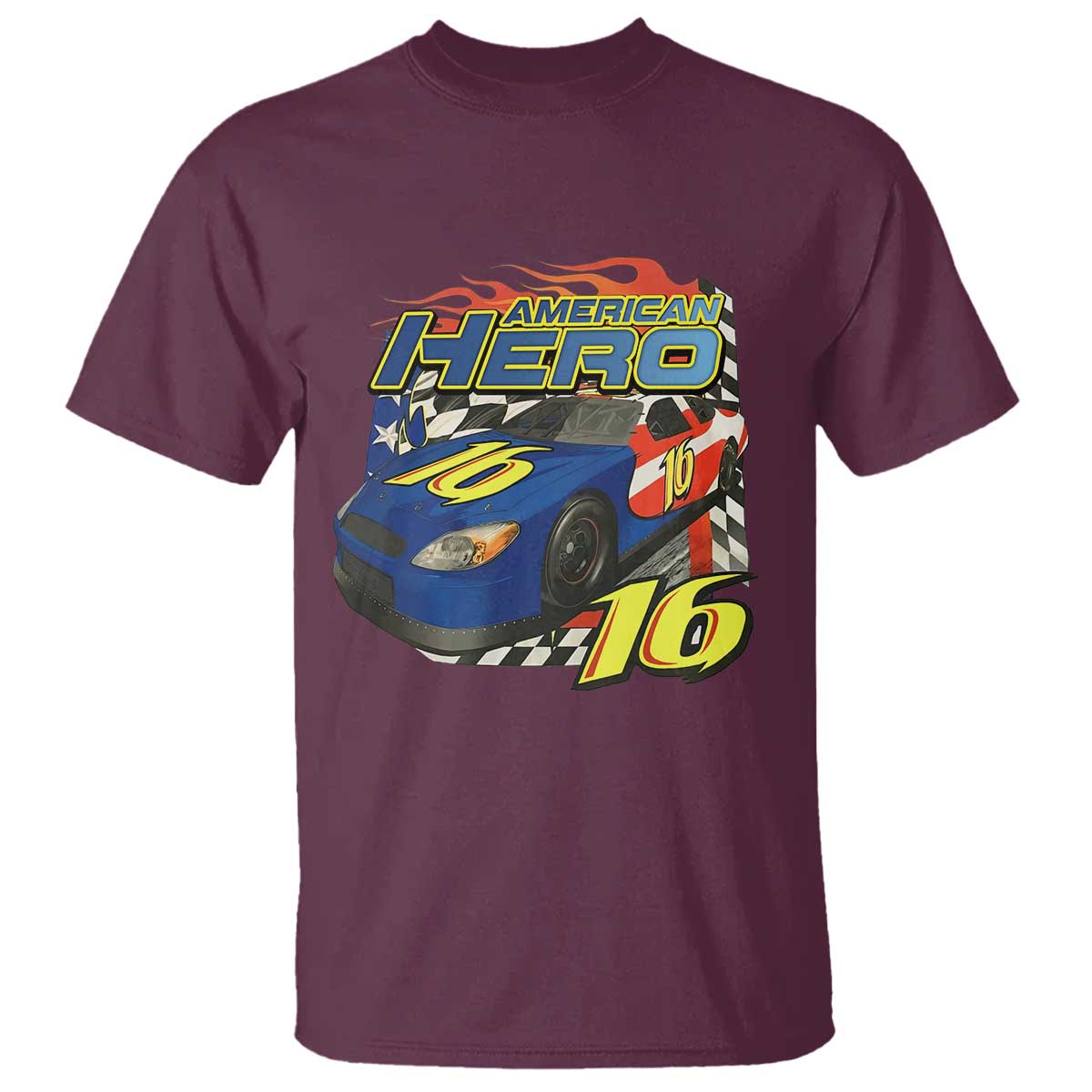 Vintage Americana Speed Legend 16 Tribute T Shirt American Hero #16 Stock Car Memorial - Wonder Print Shop