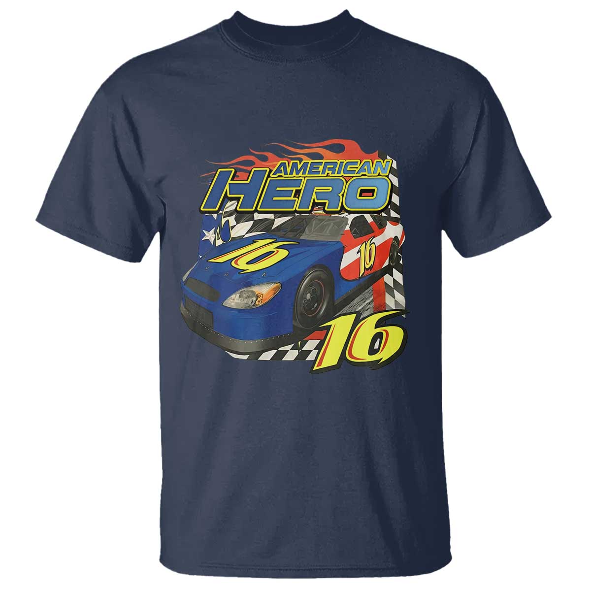 Vintage Americana Speed Legend 16 Tribute T Shirt American Hero #16 Stock Car Memorial - Wonder Print Shop