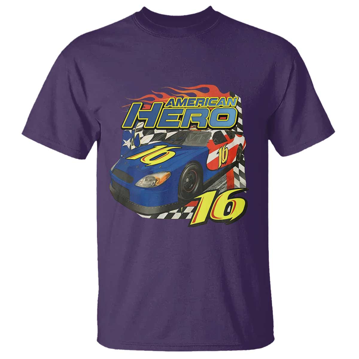 Vintage Americana Speed Legend 16 Tribute T Shirt American Hero #16 Stock Car Memorial - Wonder Print Shop