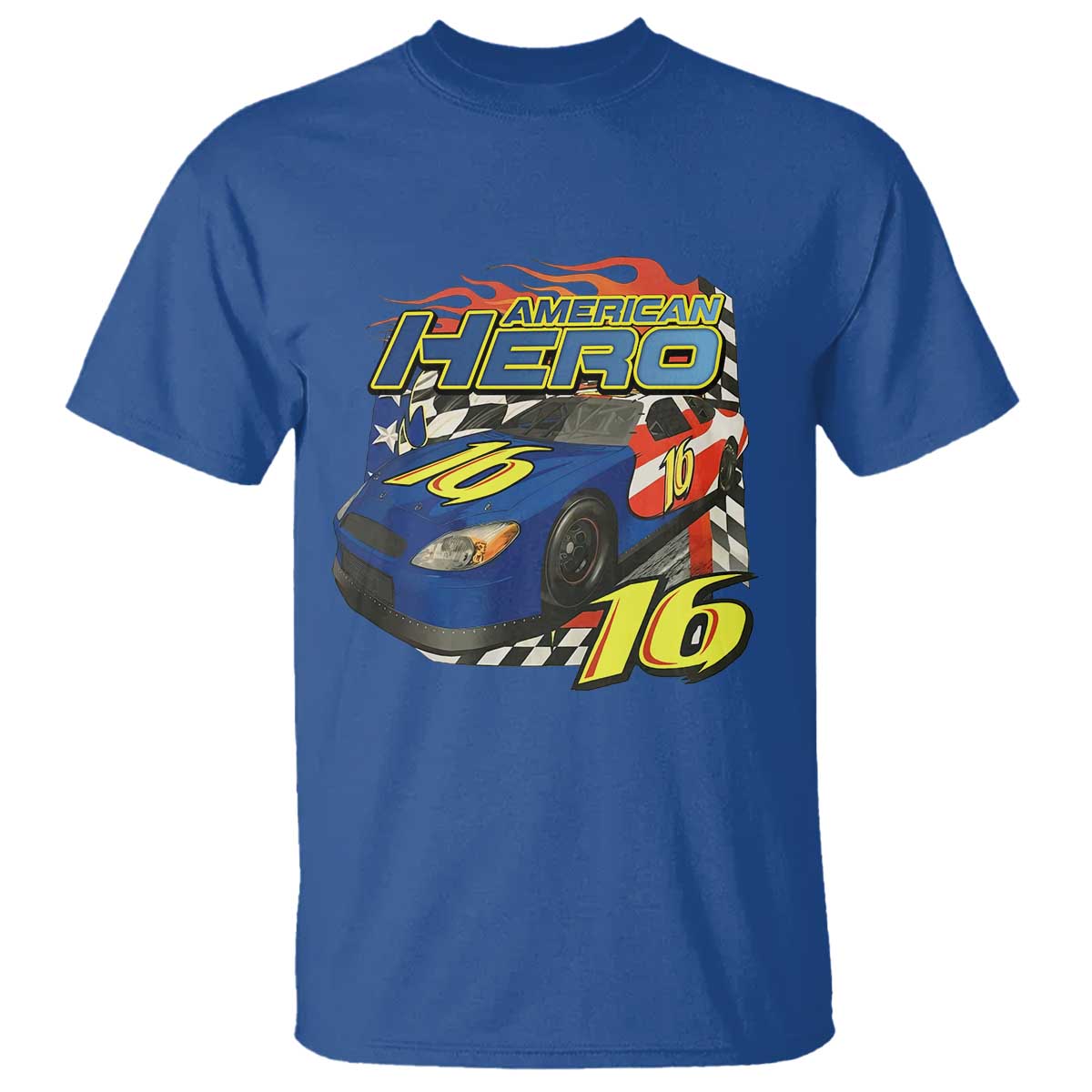 Vintage Americana Speed Legend 16 Tribute T Shirt American Hero #16 Stock Car Memorial - Wonder Print Shop