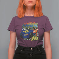 Vintage Americana Speed Legend 16 Tribute T Shirt For Women American Hero #16 Stock Car Memorial - Wonder Print Shop
