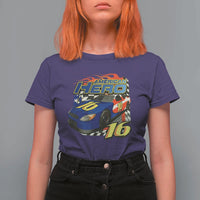 Vintage Americana Speed Legend 16 Tribute T Shirt For Women American Hero #16 Stock Car Memorial - Wonder Print Shop