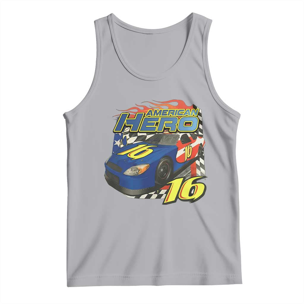 Vintage Americana Speed Legend 16 Tribute Tank Top American Hero #16 Stock Car Memorial - Wonder Print Shop