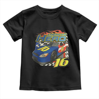 Vintage Americana Speed Legend 16 Tribute Toddler T Shirt American Hero #16 Stock Car Memorial - Wonder Print Shop