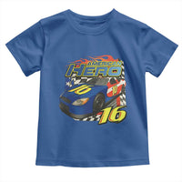 Vintage Americana Speed Legend 16 Tribute Toddler T Shirt American Hero #16 Stock Car Memorial - Wonder Print Shop