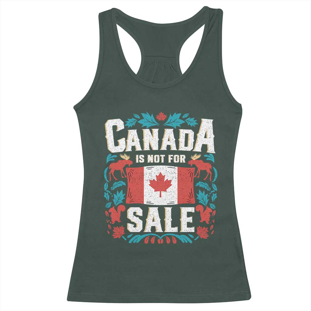 Canada Is Not For Sale Racerback Tank Top