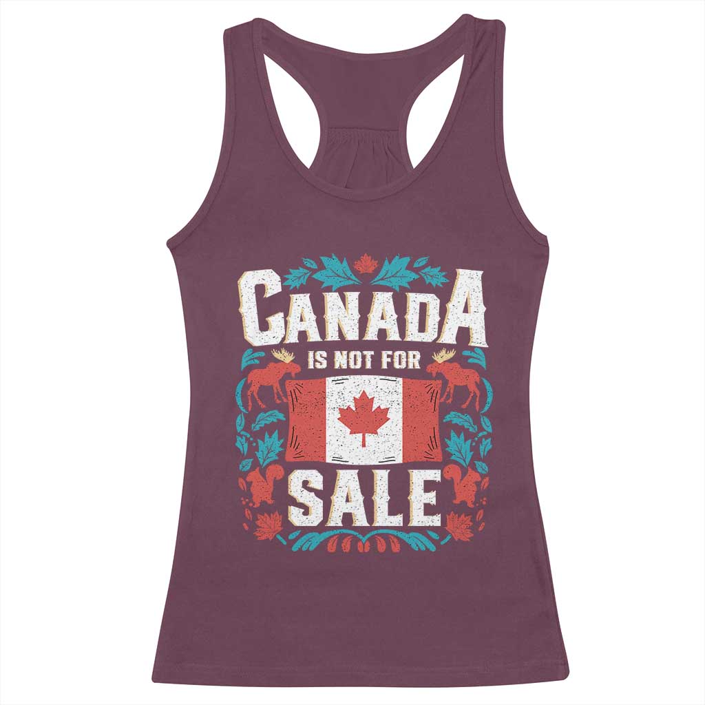 Canada Is Not For Sale Racerback Tank Top