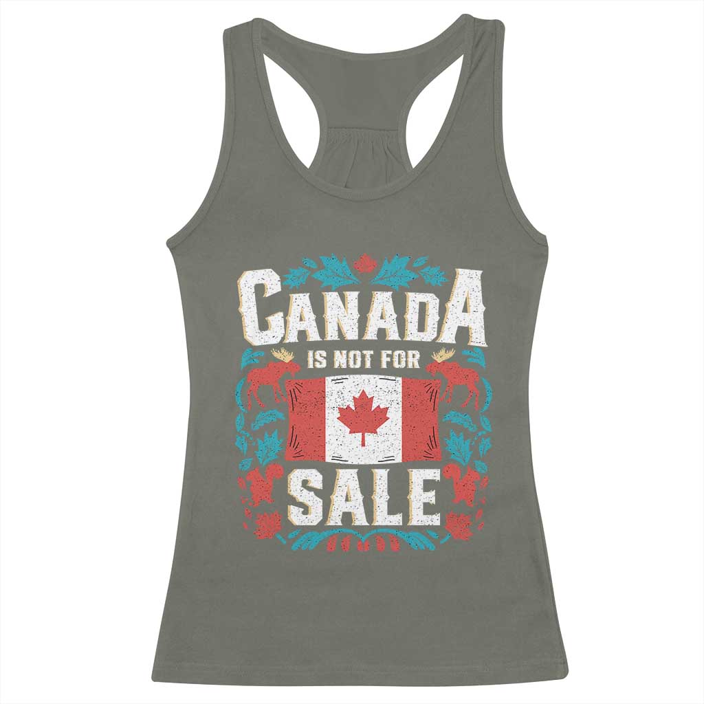 Canada Is Not For Sale Racerback Tank Top