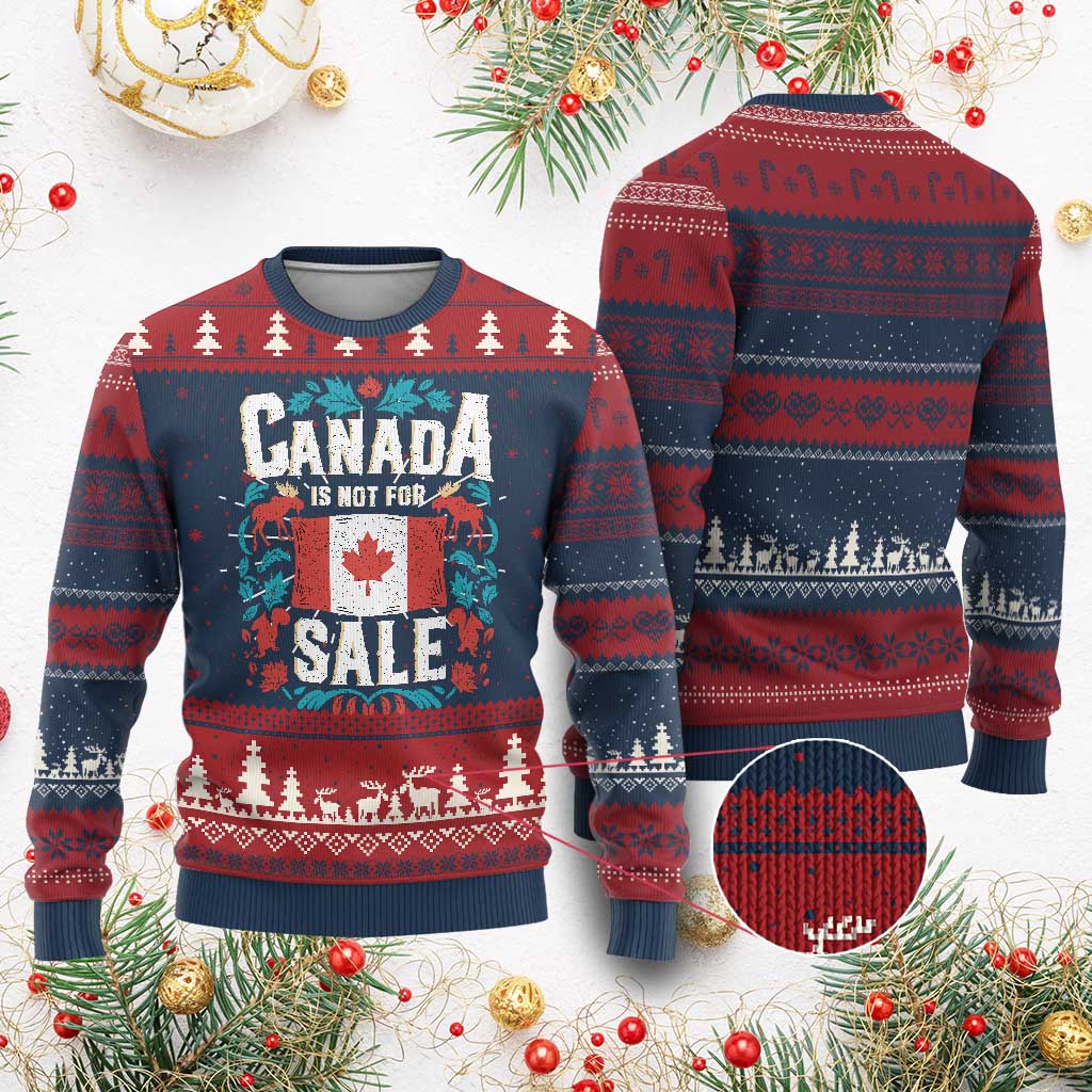 Canada Is Not For Sale Knitted Sweatshirt
