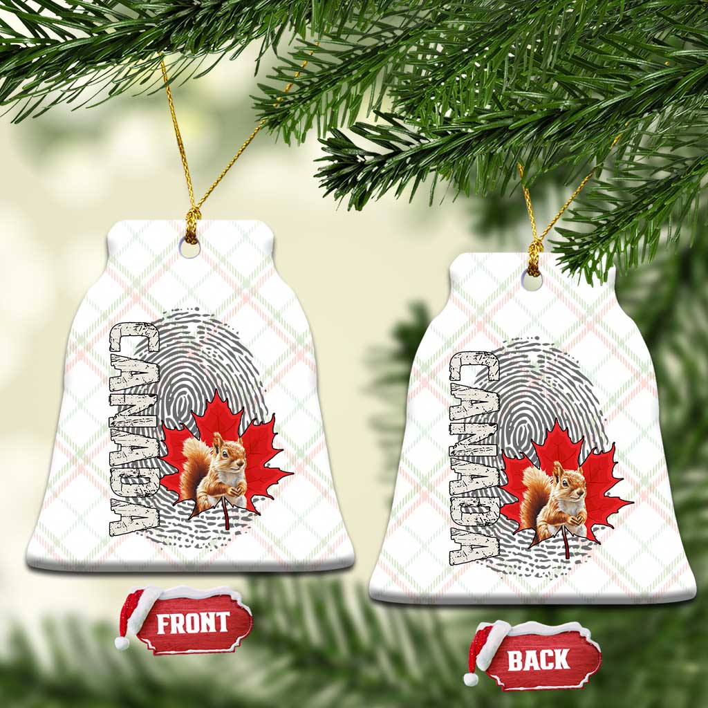 Canada Pride Ceramic Ornament Maple Leaf Squirrel Canadian Roots - Wonder Print Shop