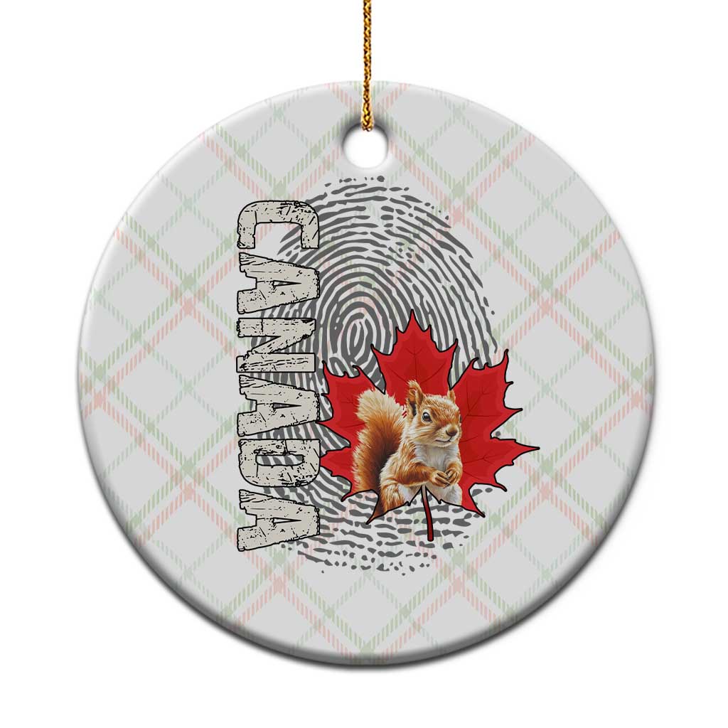 Canada Pride Ceramic Ornament Maple Leaf Squirrel Canadian Roots - Wonder Print Shop