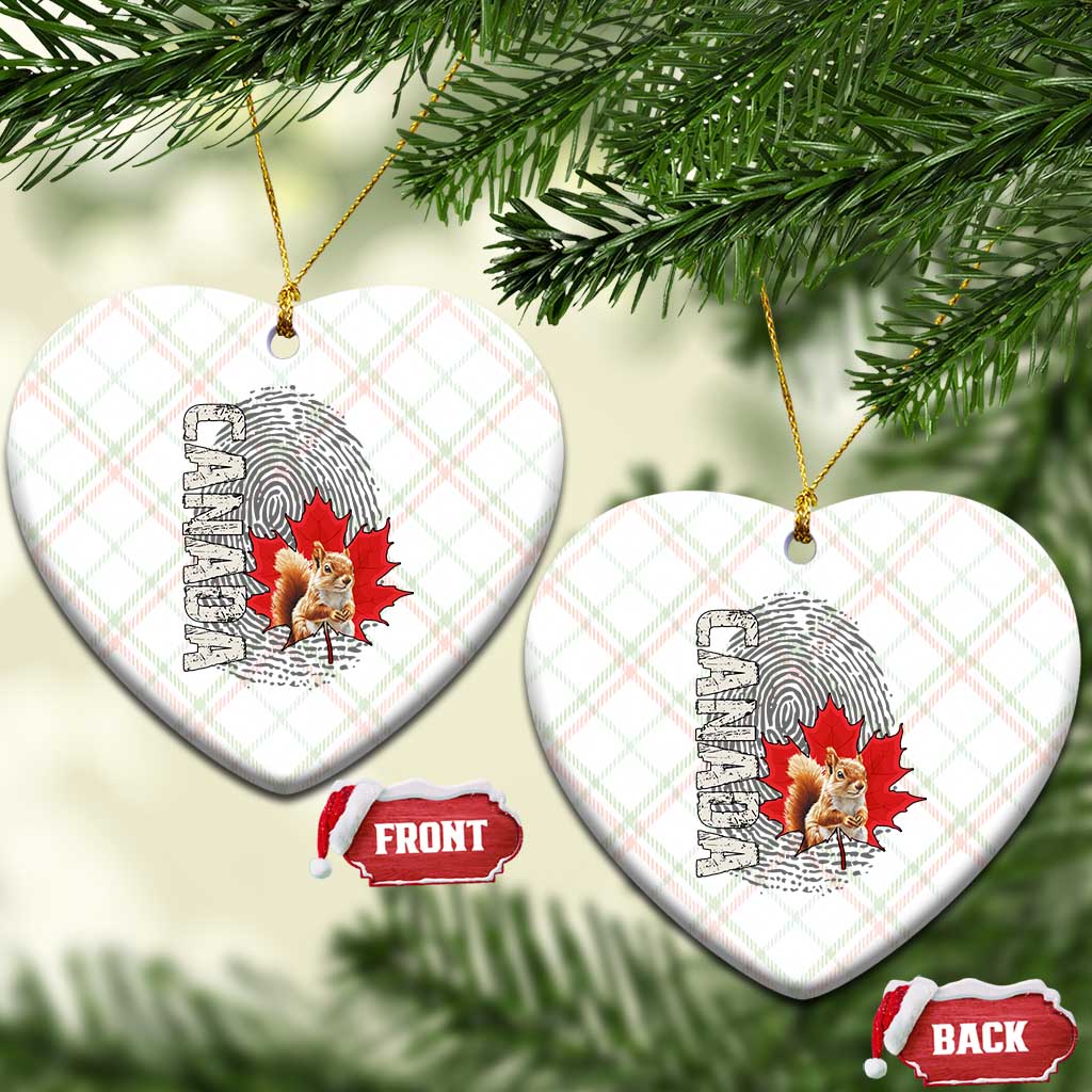 Canada Pride Ceramic Ornament Maple Leaf Squirrel Canadian Roots - Wonder Print Shop