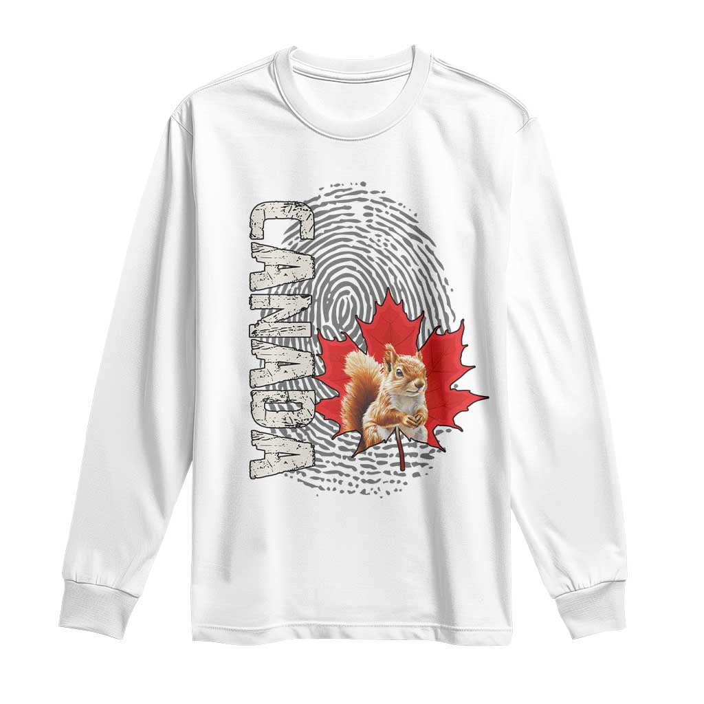 Canada Pride Long Sleeve Shirt Maple Leaf Squirrel Canadian Roots