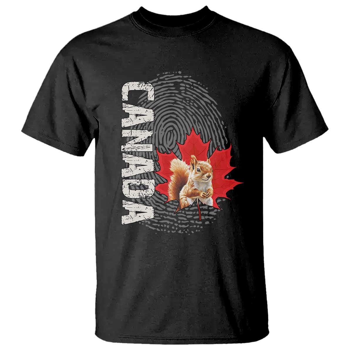 Canada Pride T Shirt Maple Leaf Squirrel Canadian Roots