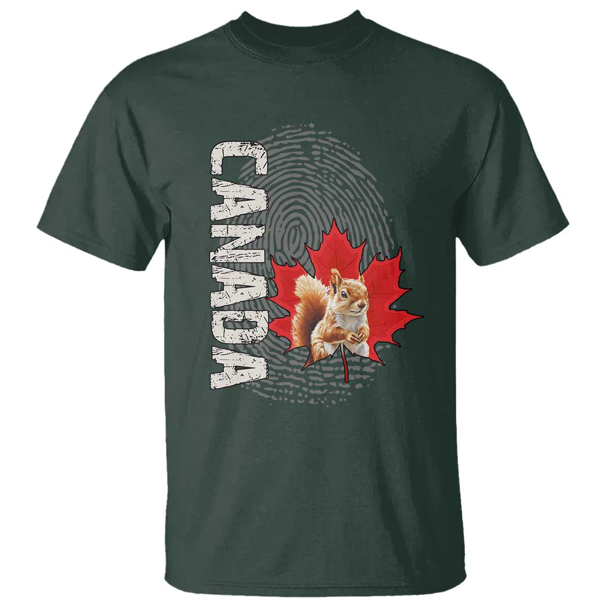 Canada Pride T Shirt Maple Leaf Squirrel Canadian Roots